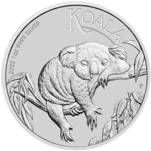 Perth Mint 2022 Australian Koala 1oz Silver Coin in Capsule
