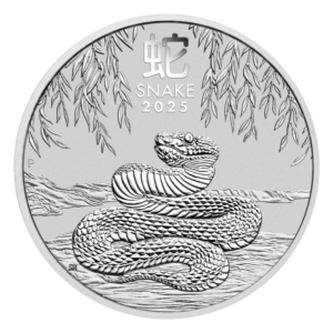 Perth Mint 2025 Year of the Snake 2oz Silver Coin in Capsule