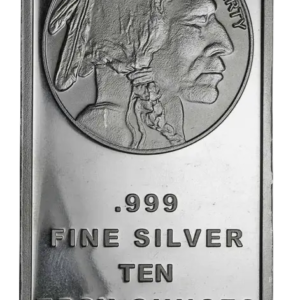Silvertowne Mint Buffalo 10oz Silver Bar