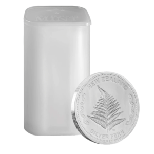 New Zealand Mint 1oz Silver Fern Round in Tube (25oz)